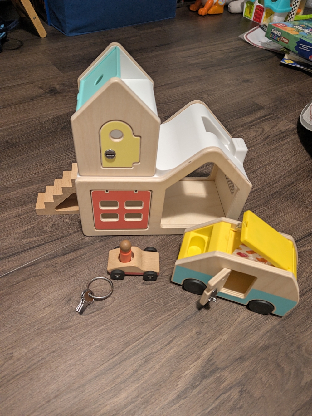 Lovevery | Wooden Pretend Play House, Car Keys The Observer Play Kit Partial Set